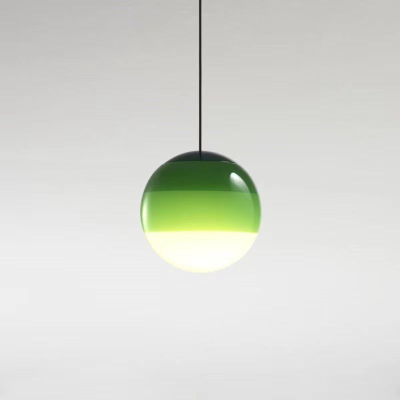 15cm Gradient Glass Pendant Light / Gradient green / Dia15cm Without Light Source
