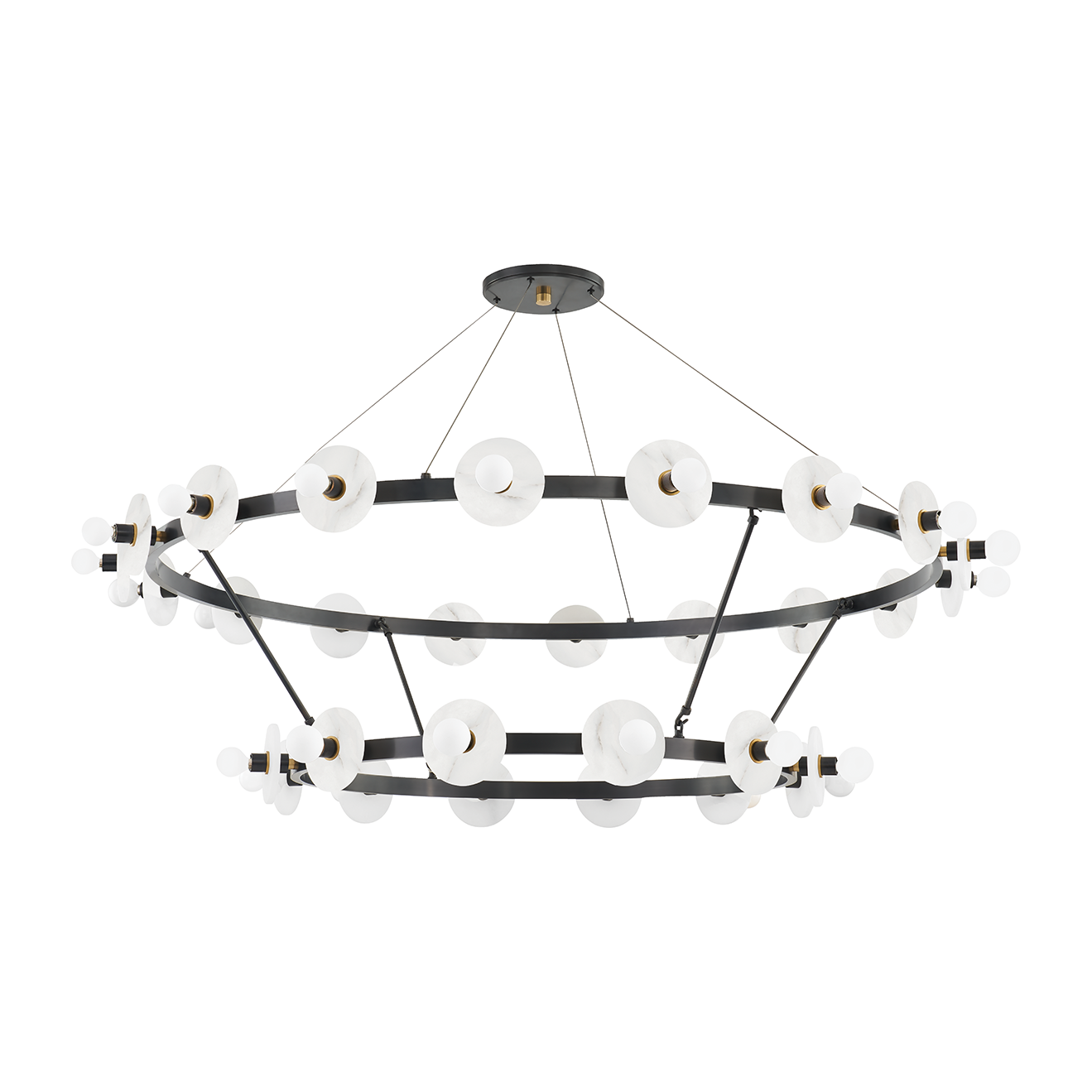 30-Light 58-Inch Statement Chandelier / Aged Old Bronze