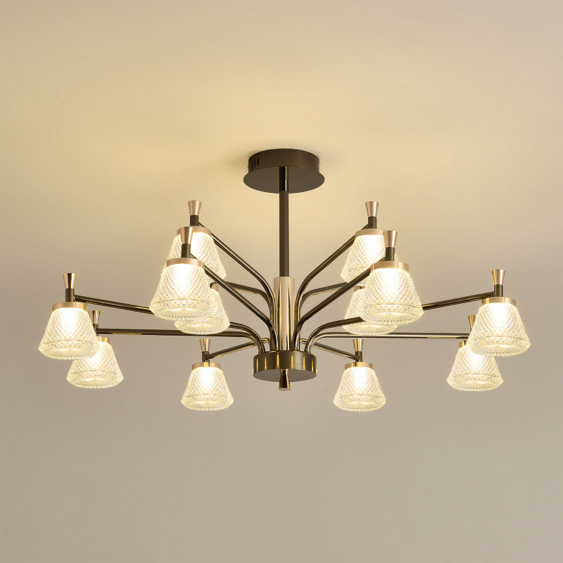 Modern Multi-Ring Three-Colour Chandelier