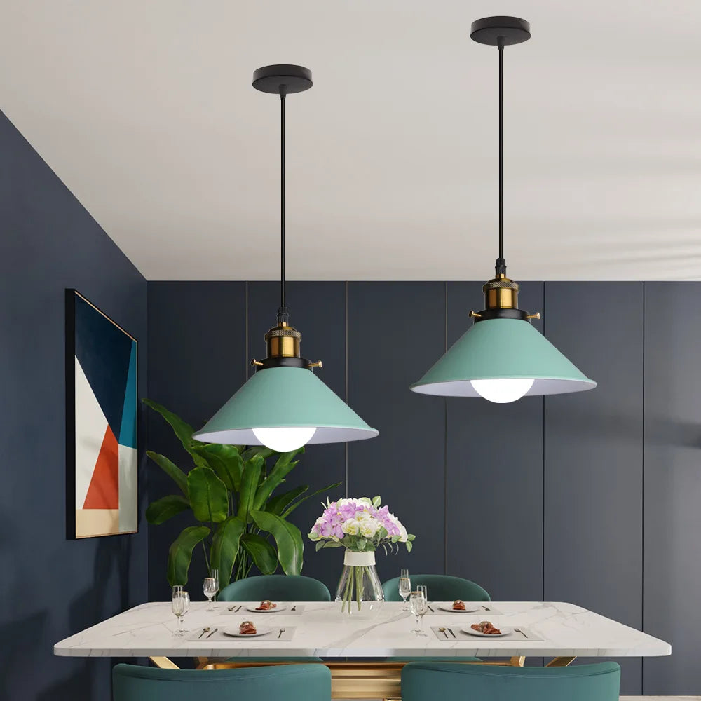 22cm Colourful Iron LED Pendant / Light Source Not Included / 22CM Gray