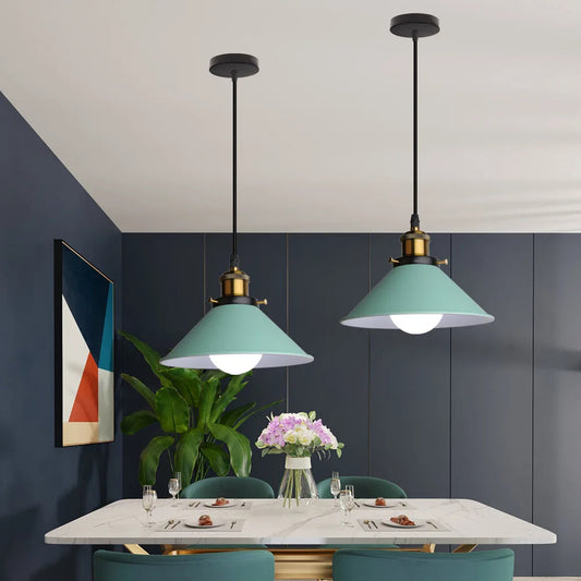 22cm Colourful Iron LED Pendant / Light Source Not Included / 22CM Gray