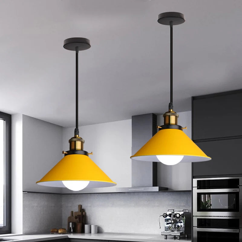 22cm Colourful Iron LED Pendant / Light Source Not Included / 22cm Green