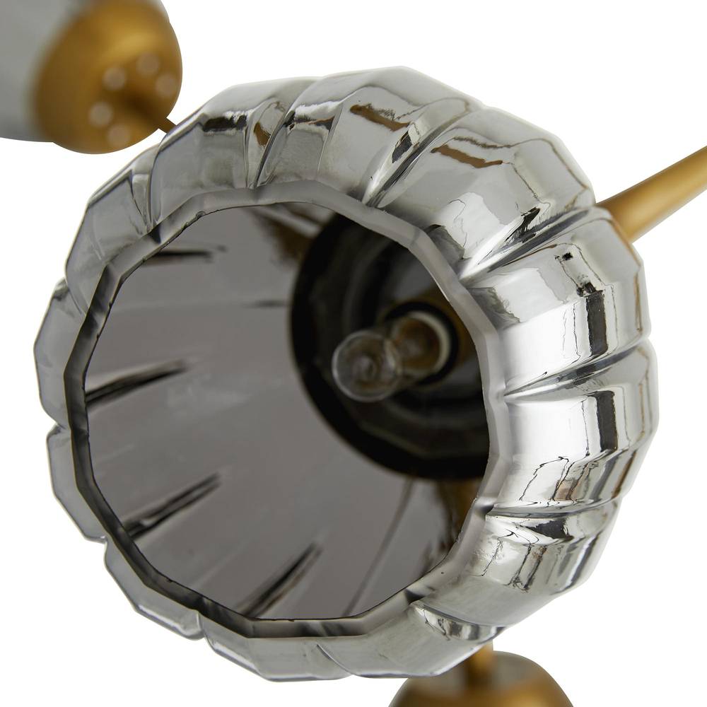 Adjustable Antique Brass Globe Chandelier