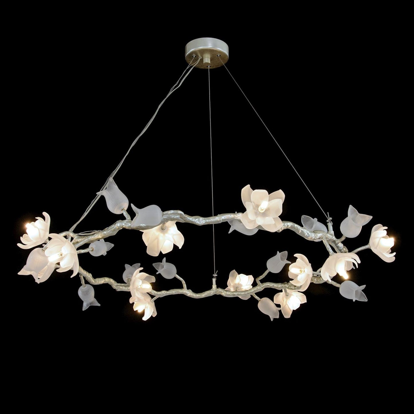 Bronze Magnolia 12-Light Halo Chandelier / Default Title