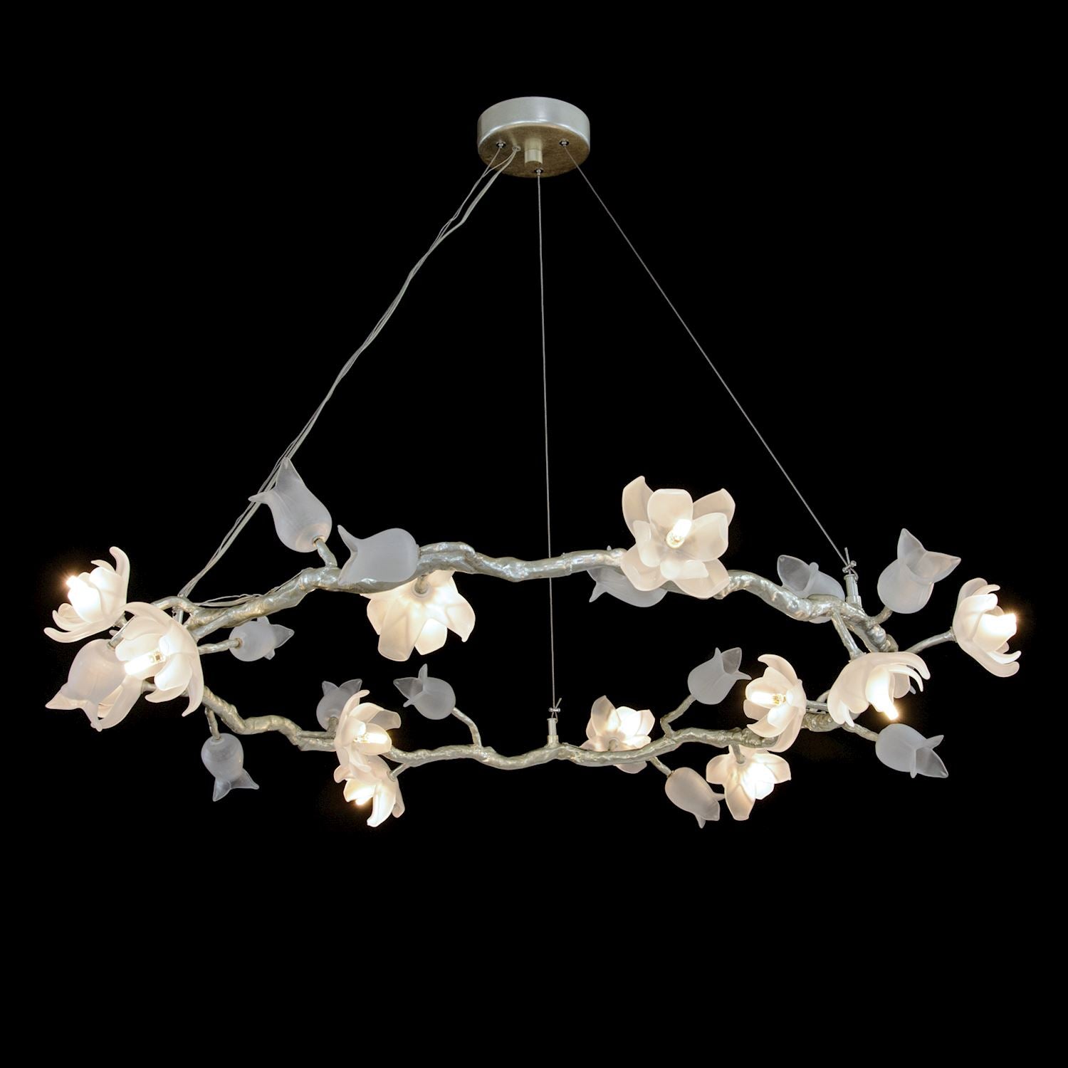Bronze Magnolia 12-Light Halo Chandelier / Default Title