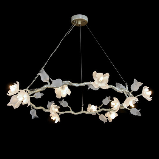 Bronze Magnolia 12-Light Halo Chandelier / Default Title