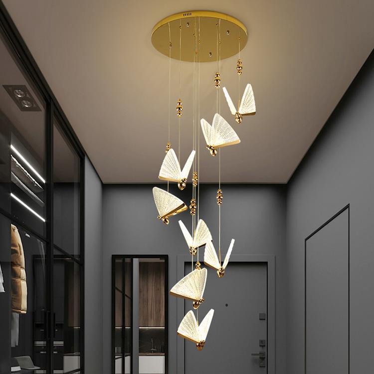 Modern Crystal Fish LED Chandelier / Single lift 4W 140x130x170 / Transparent ice crystal