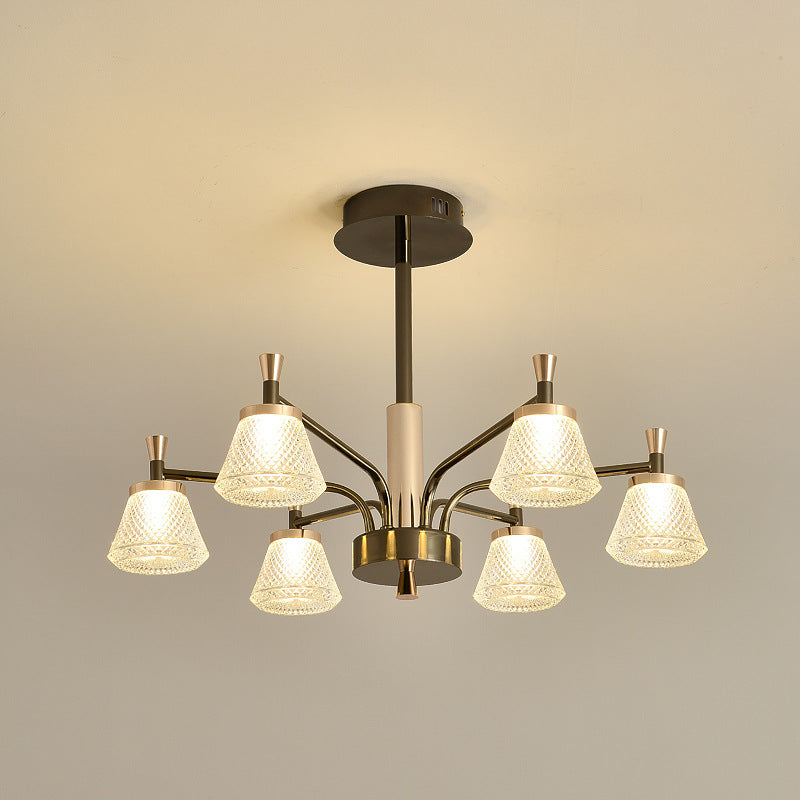 Modern Multi-Ring Three-Colour Chandelier