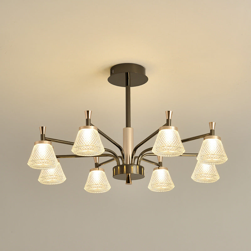 Modern Multi-Ring Three-Colour Chandelier