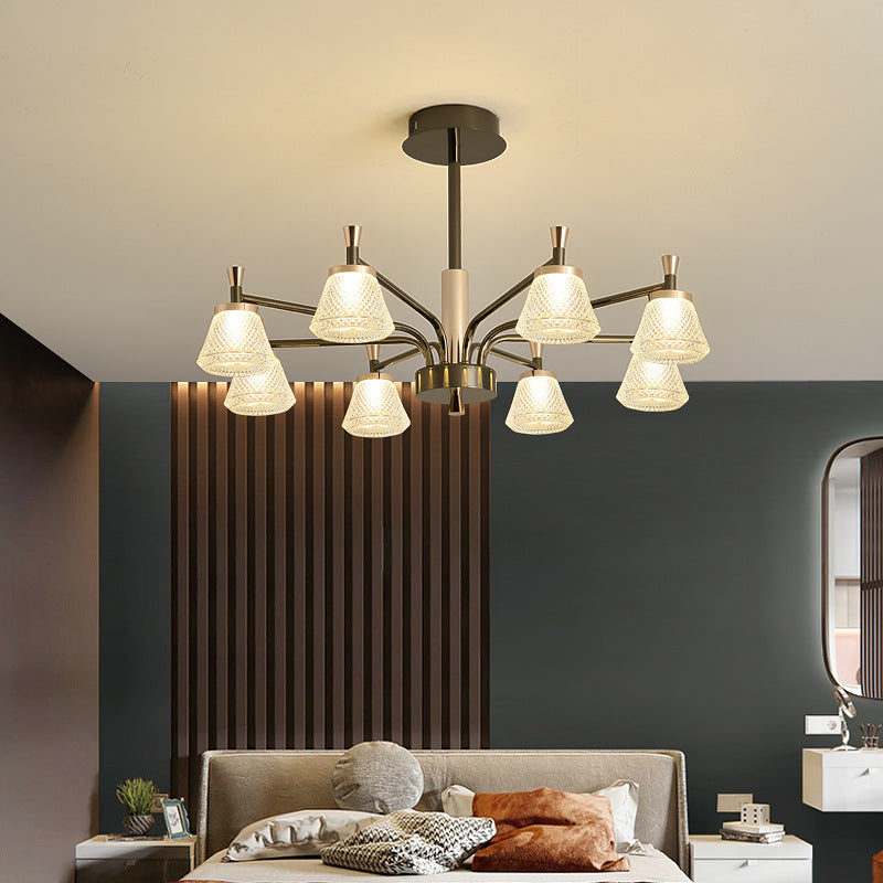 Modern Multi-Ring Three-Colour Chandelier / 10 Heads