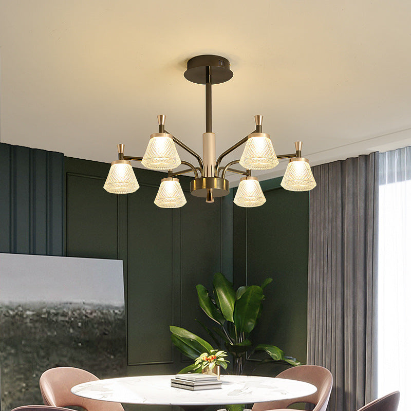 Modern Multi-Ring Three-Colour Chandelier