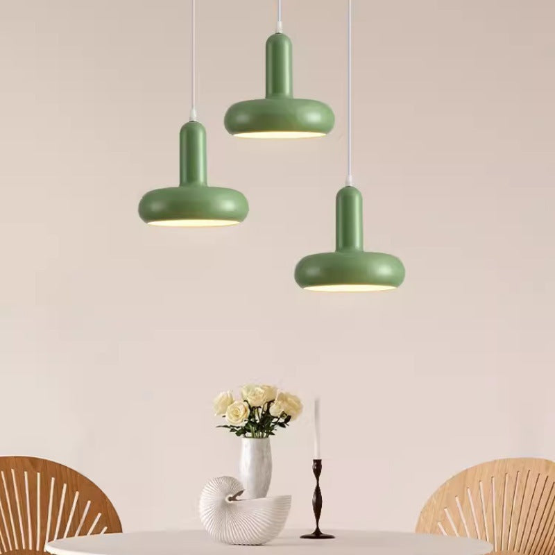 Nordic Colourful Iron Pendant Light / Cherry Blossom Powder / Three Colors