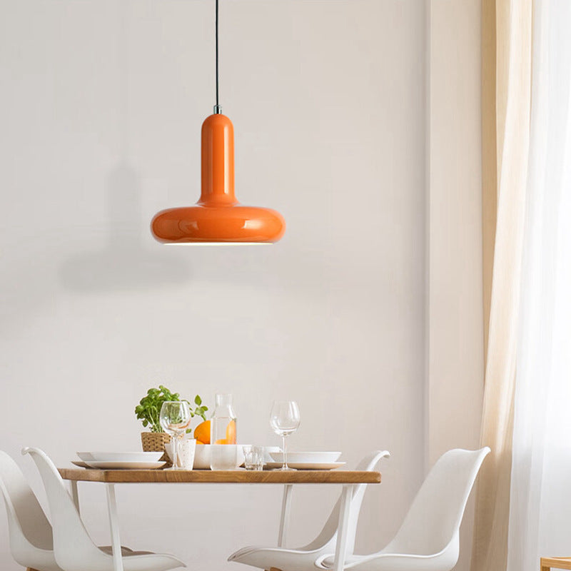 Nordic Colourful Iron Pendant Light / Cherry Blossom Powder / Warm Light