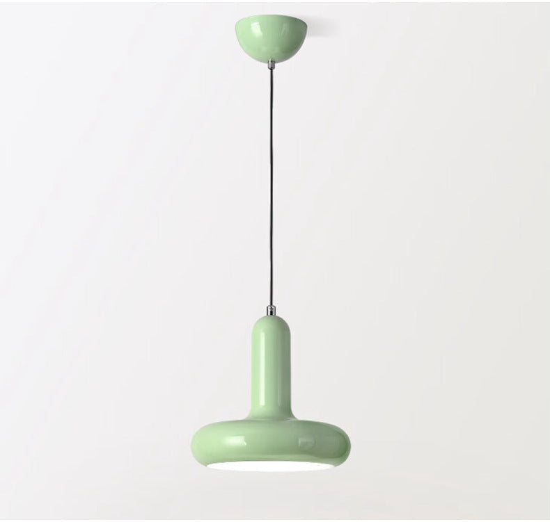 Nordic Colourful Iron Pendant Light / Cream White / Warm Light